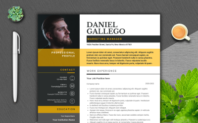Daniel Gallego -专业和现代的简历模板