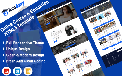 Akademi – Onlinekurs och utbildning HTML5-mall