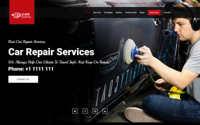 Car Detailing &amp;amp; Services Landing Page Template