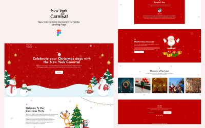 纽约狂欢节-圣诞元素目标页面模板