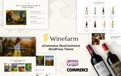 WineFarm -葡萄酒商店和饮料Elementor woocommerce主题