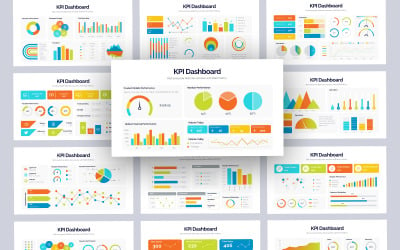 Plantilla profesional de diapositivas de Google Business KPI Dashboard