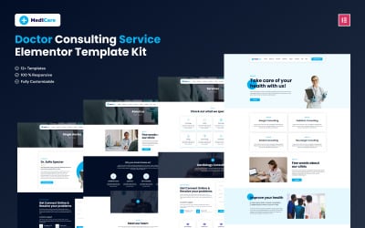 Medi Care - Template Kit医疗咨询服务Elementor