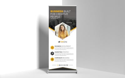 Standart Kurumsal Roll Up Banner, X Banner, Çok Amaçlı Kullanıma Yönelik Standee Tasarım Örneği