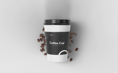 Kaffeetassen-Mockup-Vorlage zum Mitnehmen Vol. 59