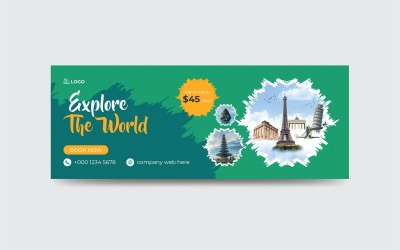 Modern Travel Agency Facebook Cover Photo Template