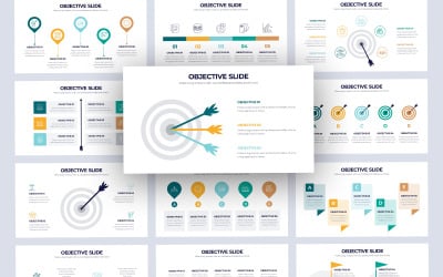 Zakelijke doelstelling Infographic PowerPoint-sjabloon