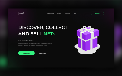 Hooli - NFT Trading Platform PSD Template