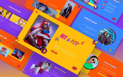 Hit Pop Presentataion Powerpoint Template