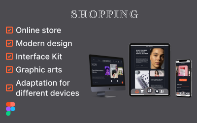 Shopping - Modello di interfaccia utente di trading moderno