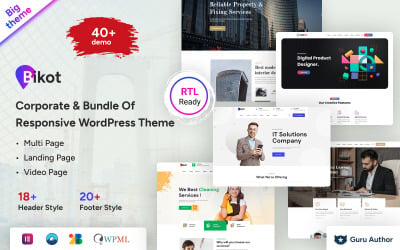 Bikot - Corporate &amp;amp; Bundle Of Responsive WordPress Theme