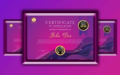 Creative Gradient Liquid Abstract Smart looking - Certificate Template