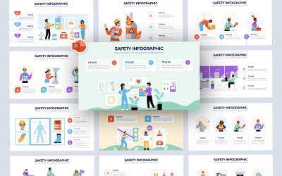 Modello PowerPoint - Infografica vettoriale di sicurezza