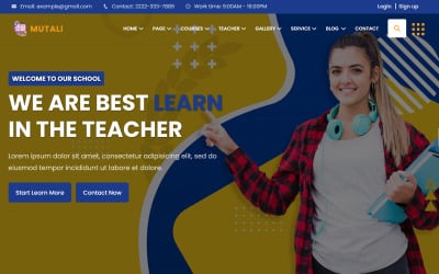Mutali -教育 &amp;amp; 在线课程HTML5网站模板