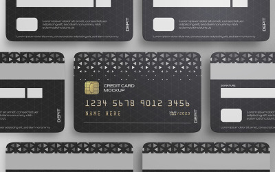 Credit Card or Debit Card Mockup PSD Template Vol 13