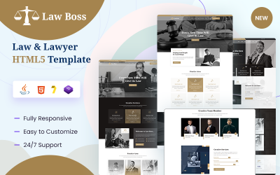 Modèle HTML5 Lawboss Law And Lawyer