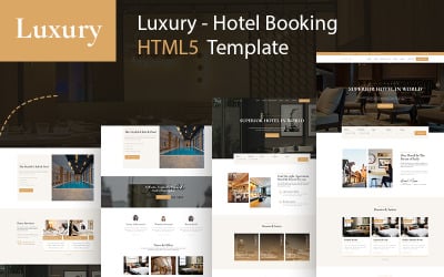 豪华-酒店 &amp;amp; 豪华酒店预订HTML5模板