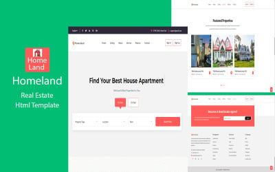 首页land Real Estate Agency One Page HTML5 Template