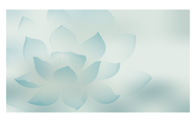 背景图像在蓝色的配色方案与盛开的莲花