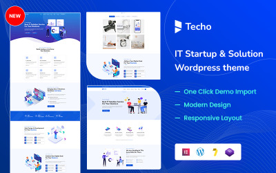 Techo - IT Startup &amp;amp; 业务解决方案wordpress主题