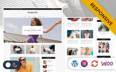 Insperia – адаптивна тема для блогу про стиль життя та моди Elementor WordPress