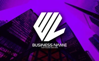 专业多边形WV字母标志设计为您的企业-品牌标识