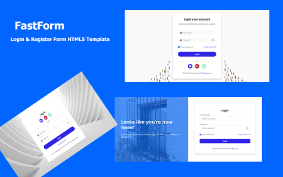 FastForm - HTML5-sjabloon voor inloggen en registreren