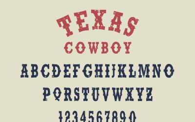德克萨斯牛仔复古字体