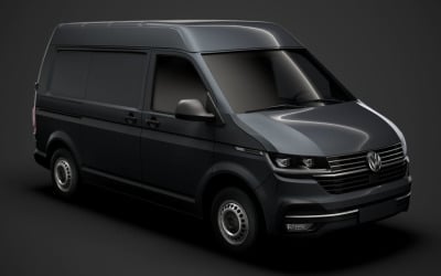 Volkswagen Transporter Van L1H2 T61 2020 3D модель