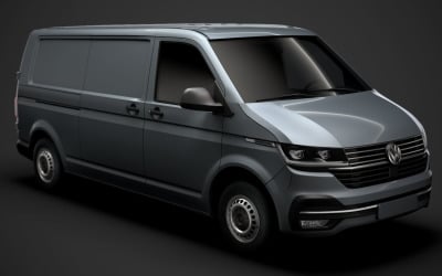 Volkswagen Transporter Van L2H1 T61 2020 3D Model