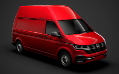 Volkswagen Transporter Van L2H3 T61 2020 3D Model