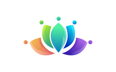 Lotus colorful logo design