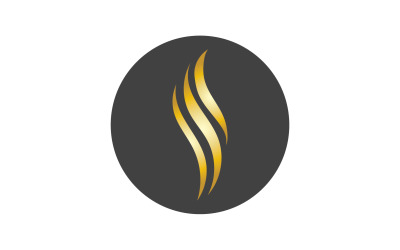 Saç dalgası stili siyah ve Altın logo vektör versiyonu 8