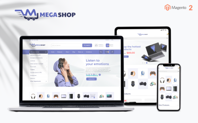 MegaShop - Loja de comércio eletrônico multifuncional Magento 2 Theme