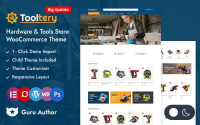 Tooltery — инструменты, оборудование и автозапчасти Адаптивная тема Elementor WooCommerce