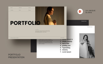 Portfolio Presentation Powerpoint Template Layout