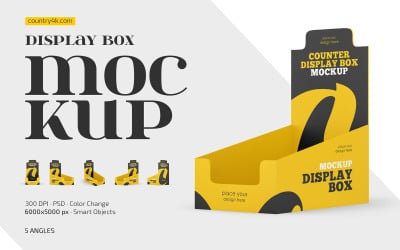 Counter Display Box Mockup Set