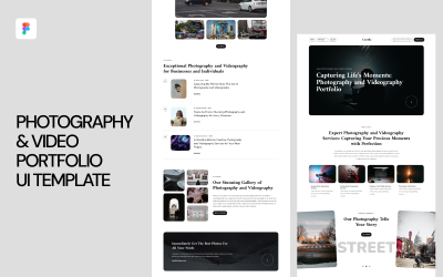 Photography &amp;amp; Video Portfolio UI Template