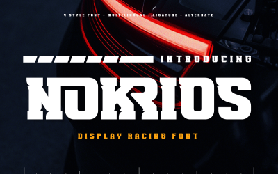 NOKRIOS |速度赛车字体