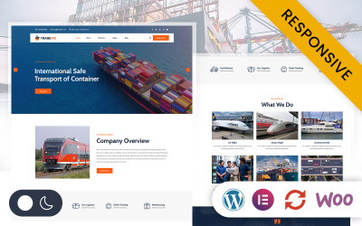 Tranetic - Transport och logistik Elementor WordPress Responsive Theme