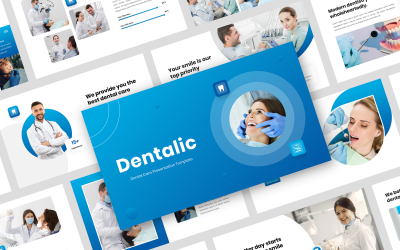 牙科-牙齿护理 &amp;amp; 健康谷歌幻灯片模板
