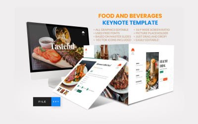 Profil společnosti Food And Beverages Keynote Template