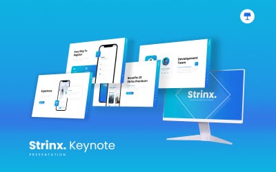 Strinx -电影流媒体移动应用Keynote模板
