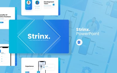 Strinx -电影流媒体移动应用程序PowerPoint模板