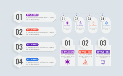 Work process and diagram infographic