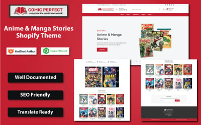 漫画完美-动漫 &amp;amp; Manga Stories 多用途Shopify主题
