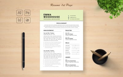 Professional Web Designer Resume CV Template Layout