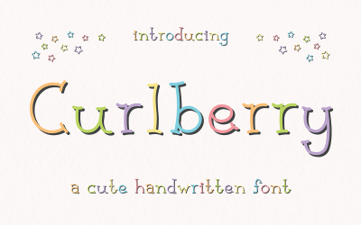 Curlberry -一个可爱的手写字体