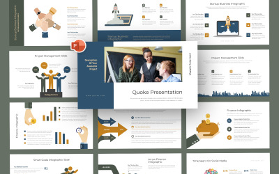 Quoke商业信息图表PowerPoint模板