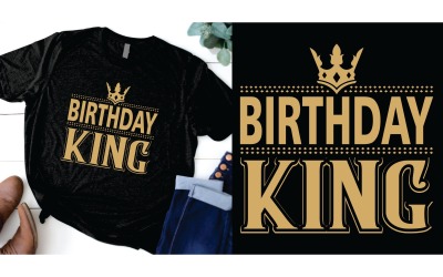 Aniversário rei design de aniversário design de camiseta de feliz aniversário